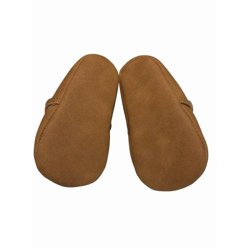 Carter's Child Of Mine Crib Shoes Baby Boys Size 3-6 Months Brown Lightweight